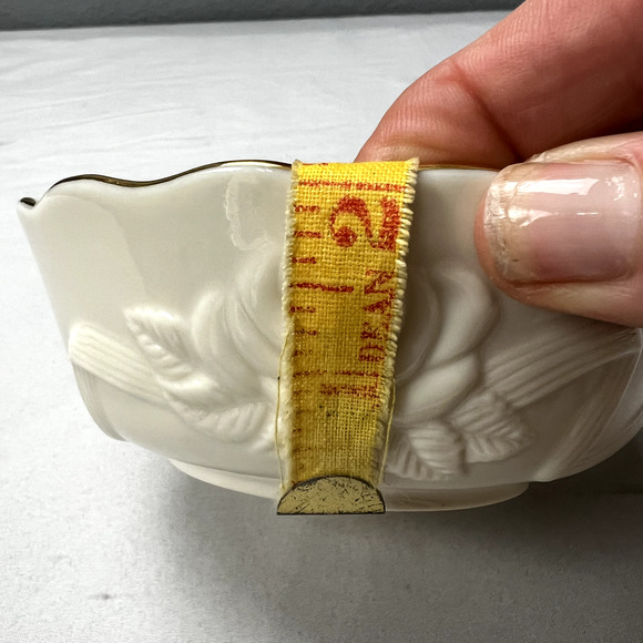 LENOX Bowl Rose‎ Blossom Pattern 24 KT Gold Trim Scallop Edge 6" Wide 2" Tall - Picture 6 of 9